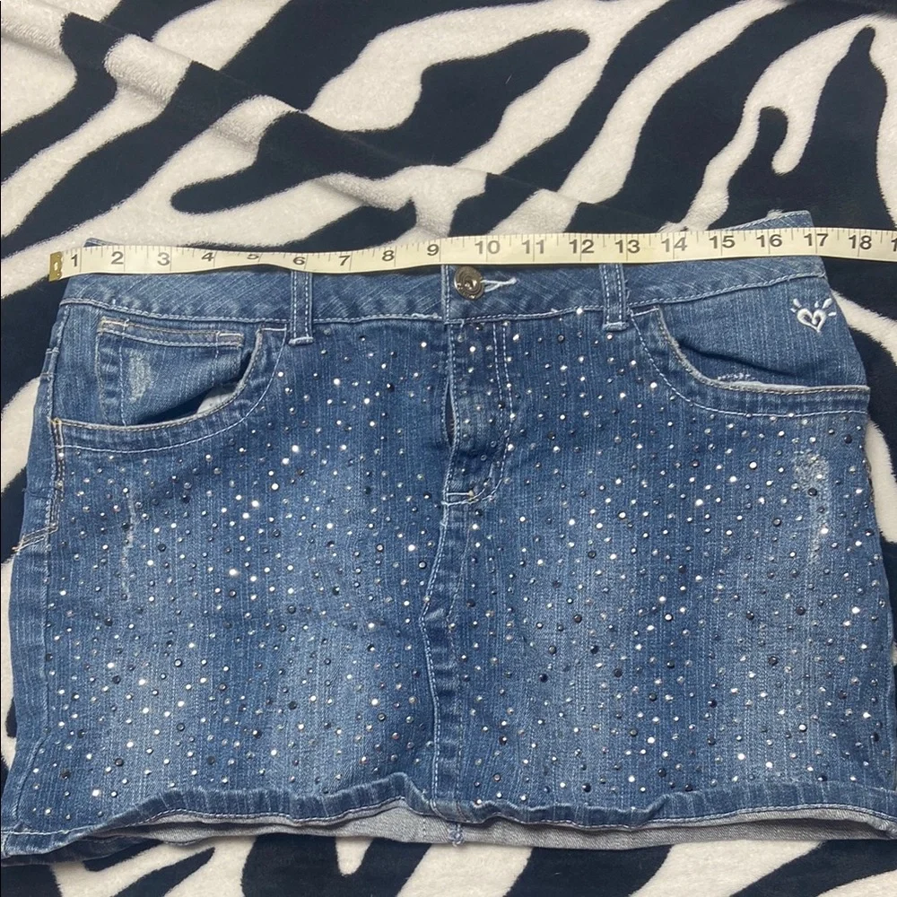 Justice Blue Sequin Mini Skirt Casual Night Out - Picture 3 of 6